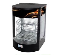 Curved Glass Commercial Hot Food Pie Pizza Warmer Display Cabinet