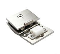 Curved Glass Hinge 90 Degree For 6-8mm Doors Non Slip Rubber-Pads(B)