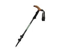 Curved handle external locking trekking pole, lightweight and non-slip, the best walking stick for outdoor hiking and mountain climbing(Green)