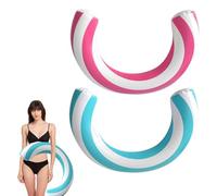 Curved Inflatable Pool Noodle, Inflatable Nose Swimming Float, Summer Pool Floats, Classic Stripes, Beach Sports, Elastic PVC Water Fun Toy For Outdoor Pools, Home And Garden Pools (2PCS)