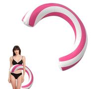Curved Inflatable Pool Noodle, Inflatable Nose Swimming Float, Summer Pool Floats, Classic Stripes, Beach Sports, Elastic PVC Water Fun Toy For Outdoor Pools, Home And Garden Pools (Pink)