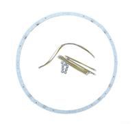 Curved LED Light Source for SMD Ceiling Fans 18W 27W 36W Tri Color Option With or Without Driver Transparent Plastic Retrofit Replacement for Modern Living Room Bedroom Lighting(4PC 36W*2)