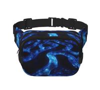 Curved maze Pattern trendy fashionable waist bag, unisex travel sports messenger bag