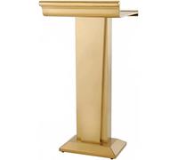 Curved Metal Lectern Podium Stand - Portable Floor Standing Mobile Podium for Church, Weddings & Offices - 56.5x52.5cm Professional Reading Countertop