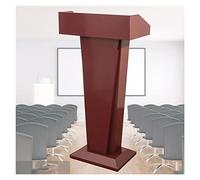 Curved Metal Podium Stand for Professional PresentationsPortable Iron Lectern 118cm Height Ideal for Church & Event Use Durable Floor Standing Reading Table