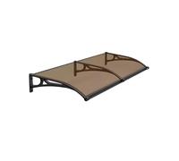 Curved Modern Aluminum Door Canopy with Polycarbonate Cover - Freestanding Patio Awning for Back Door Veranda Terrace