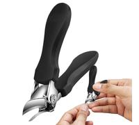 Curved Nail Clippers for Feet - Ergonomic Nail Scissors for Thick Nails, Sturdy Anti-Splash Design with Wide Opening for Home Care & Travel