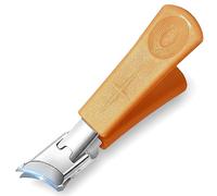 Curved Nail Clippers Wide Jaw Design Slanted Thick Nail Clippers for Easy Trimming Angled Toenail Clipper with Ergonomic Handle 3.2 Inch Orange