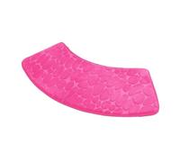 Curved Non-Slip Bath Mat Absorbent Bathroom Rug for Feet 37x100cm Soft Rose Color Ideal for Home Spa Shower and Indoor Use