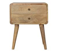 Curved Oak-ish Bedside Table