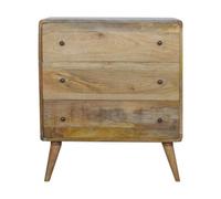 Curved Oak-ish Chest of Drawers