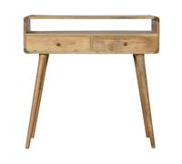 Curved Oak-ish Console Table
