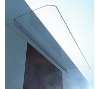 Curved PC Canopy Awning for Doors & WindowsRain & Snow Protection Silent Invisible Shelter Cover Easy Install 40x180cm/15.7x70.9in for Home & Business