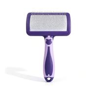 Curved Pet Slicker Brush | Curved Pet Slicker Brush, Non-Slip Handle Grooming Slicker Comb for Dog & Cat Removes Loose Tangled Hair