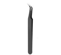 Curved Pointed Eyelash Tweezers Stainless Steel | Comes with a protective cover, helps keep the tip clean in storage