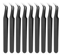 Curved Pointed Eyelash Tweezers Stainless Steel | Comes with a protective cover, helps keep the tip clean in storage