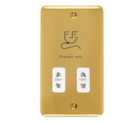 Curved Polished Brass Shaver Socket 115v/230v SE Home Gold One Size