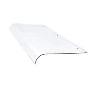 Curved Polycarbonate Patio Awning Invisible Roof Canopy for Windows Multi Purpose Transparent Sunshade Includes Accessories Flat 40cm/15.7in Weather Resistant Outdoor Shelter