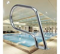 Curved Pool Safety Handrail - 1PC Heavy-Duty Mount Grab Rail, 1.5mm Thick Design for Secure Pool Access, Easy Installation with Complete Accessories, Enhanced Safety for Swimmers