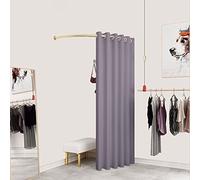Curved Privacy Partition Curtain Rods Gold Fitting Room Rails for Clothing Stores & Bathrooms Corner Wall Mount Hanging Rods Stylish Space Dividers