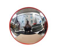 Curved Safety Mirror with Bracket,HD Wide Angle Convex Mirror,PC Soft Mirror Finish,Indoor Wall Installation for Garage Parking Factory(60cm)