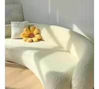 Curved Semi-Cular Sofa Cover, Cloud-Sd Non-Slip Stretch Slipcover, Washable Elastic Sofa Protector, Bei XL (235-300cm) for Ultimate Home Decor