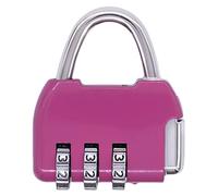 Curved Shackle Combination Padlock for Two Luggage, Hot, B | Compact Padlock Form for Luggage, Three-Number Combination Access, Portable Construction for Keeping Paired Pulls