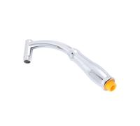 Curved Shower Arm Extension, Solid Brass Chrome Finish for Bathroom