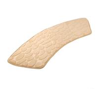 Curved Shower Mat Non Slip Absorbent Bath Mat Machine Washable Shower Mat Outside Shower Cotton Soft Microfiber Corner Bath Mats for Bathroom Home Hotel Shower Room 100cm(Stone)