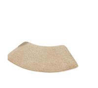 Curved Shower Mat Solid Color Thick Shower Room Absorbent Floor Mat Soft Fur Foot Bathroom Non-slip(Apricot)