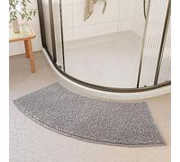 Curved Shower Mat, Supersoft Microfiber Non-Slip Bath Rug, Absorbent and Washable, Ideal for Bathroom Use