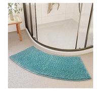 Curved Shower Mat, Supersoft Microfiber Non-Slip Bath Rug, Absorbent and Washable, Ideal for Bathroom Use