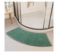 Curved Shower Mat, Supersoft Microfiber Non-Slip Bath Rug, Absorbent and Washable, Ideal for Bathroom Use