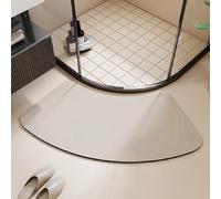 Curved Shower Mats, Simple Lines Pattern Absorbent Fast Drying Curved Bath Mat for Round and Corner Shower, Rubber Non-Slip Bottom Corner Shower Mat Rug Carpet (COLOR 2,60x120cm)