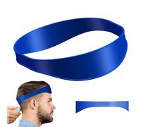 Curved Silicone Haircut Band, Hair Trimming Guide for Men, Flexible Elastic Fade Guide with Adjustable Curve, Shaving Template Home Hair Cutting Tool, Easy Clean Portable Haircut Band (Blue)