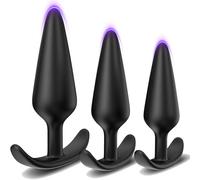 Curved Silicone Purple Small Training Heart-Shaped Plug Kit, Suitable for Men, Women, Couples Exercise Anil Plug Kit Bring an Extraordinary Sense of Fun to Life A/203