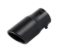 Curved Slant Exhaust Tip Rear Tailpipe 1pc Universal 6.3CM Exhaust Tailpipe Tips Car Round Angled-mouth Straight Stainless Steel With Single Outlet(Black)