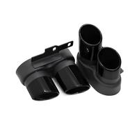 Curved Slant Exhaust Tip Rear Tailpipe For A6 For A7 C8 2019 2020 2021 2022 2023 2024 Upgrade S6 S7 Exhaust System Stainless Steel Black Muffler Tip(Not cut Black)