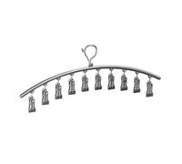 Curved Sock Racks,Coat Hangers,Trouser,Stainless Steel Skirt Clips,Suitable for Dormitory(Color1,2-pack)