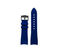 Curved Soft Silicone Watch band 22mm Fit for Casio Edifice Racing ECB-900DB(Blue Black)