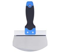 Curved Spatula, Stainless Steel Blade Smooth Edges Ergonomic Handle Lightweight Easy Clean for Plasterboards and Plasterers