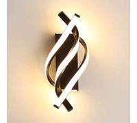 Curved Spiral Led Wall Light For Bedroom, Living Room, Staircase And Corridor, Black