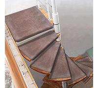 Curved Stair Tread Non-Slip Mat Left/Right Turn for Spiral Stairs Self-Adhesive Stair Cover Step Protector 1 Piece Anti-Slip Solution for Safety