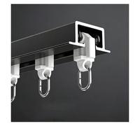 Curved Straight Ceiling Track System, 3-26ft Silent Invisible Aluminum Rail with Accessories for Bedroom & Hospitality, Black, 11ft/3m, Easy Install, Modern Design