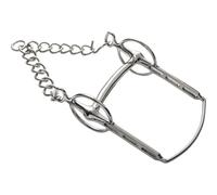 Curved straight horse bit with clip Feeling