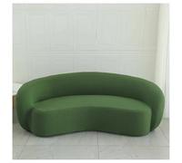 Curved Stretch Sofa Cover Non-Slip Cloud-Shaped Couch Protector Elastic Fabric for Curved Sofas (Green) - Durable Stylish Easy to Clean