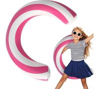 Curved Swim Pool Floats Noodles, Inflatable Swimming Pool Floats, Smart Curved Design Water Fun Toy for Garden Pools, Home Outdoor Pools, Beach Lake Exercise (Pink)
