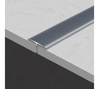 Curved Threshold Transition Strip Flooring Gap Trim Aluminum T-Molding for Bridging Gaps Between Floors Between Wood Floors and Tiles(Gray,24mm L90cm/3ft)