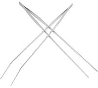 Curved Tips Tweezers Reptile Feeding Tongs 2pcs, Stainless Steel Heavy-duty 9.82in for Aquarium Fish Tank & Terrarium