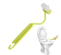 Curved Toilet Brush - ABS 20.5 x 3.3 x 4 cm | S-shaped, Multifunctional Toilet Edge Brush, Compact Bathroom Cleaning Brush with Soft Bristles for Thorough Cleaning Under The Edge and A